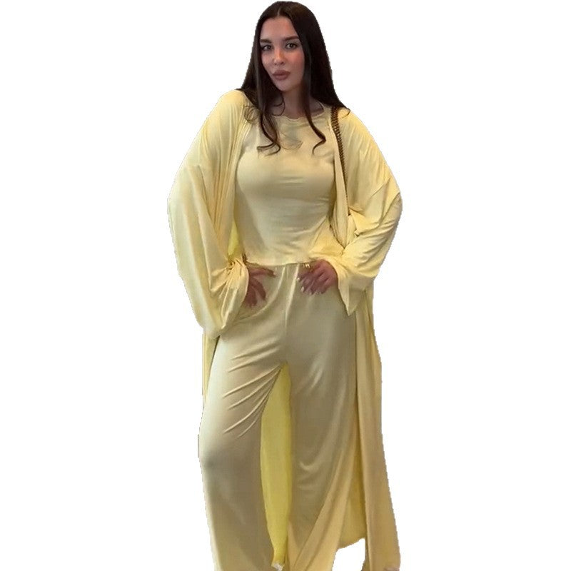 Dame komfortabel jumpsuit med bred pasform og lange ærmer Stilla
