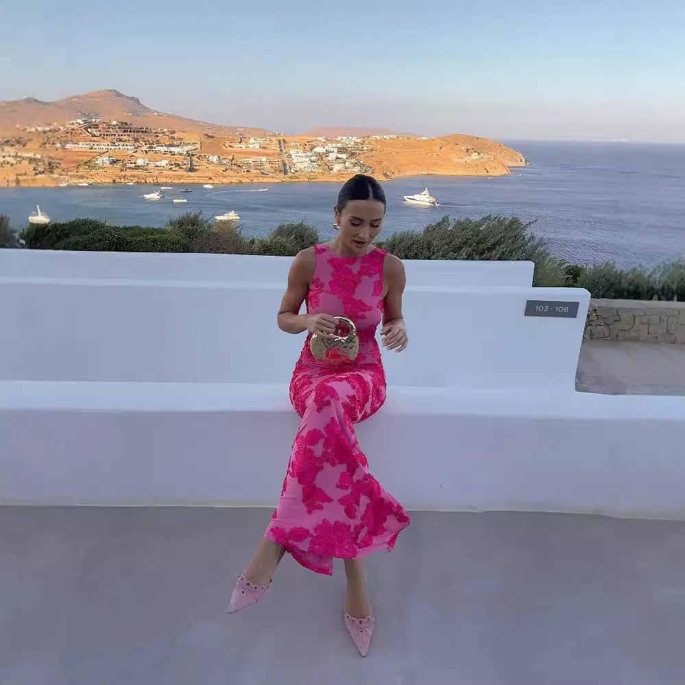 Dame Elegant bryllups kjole med blomster applikationer Stilla