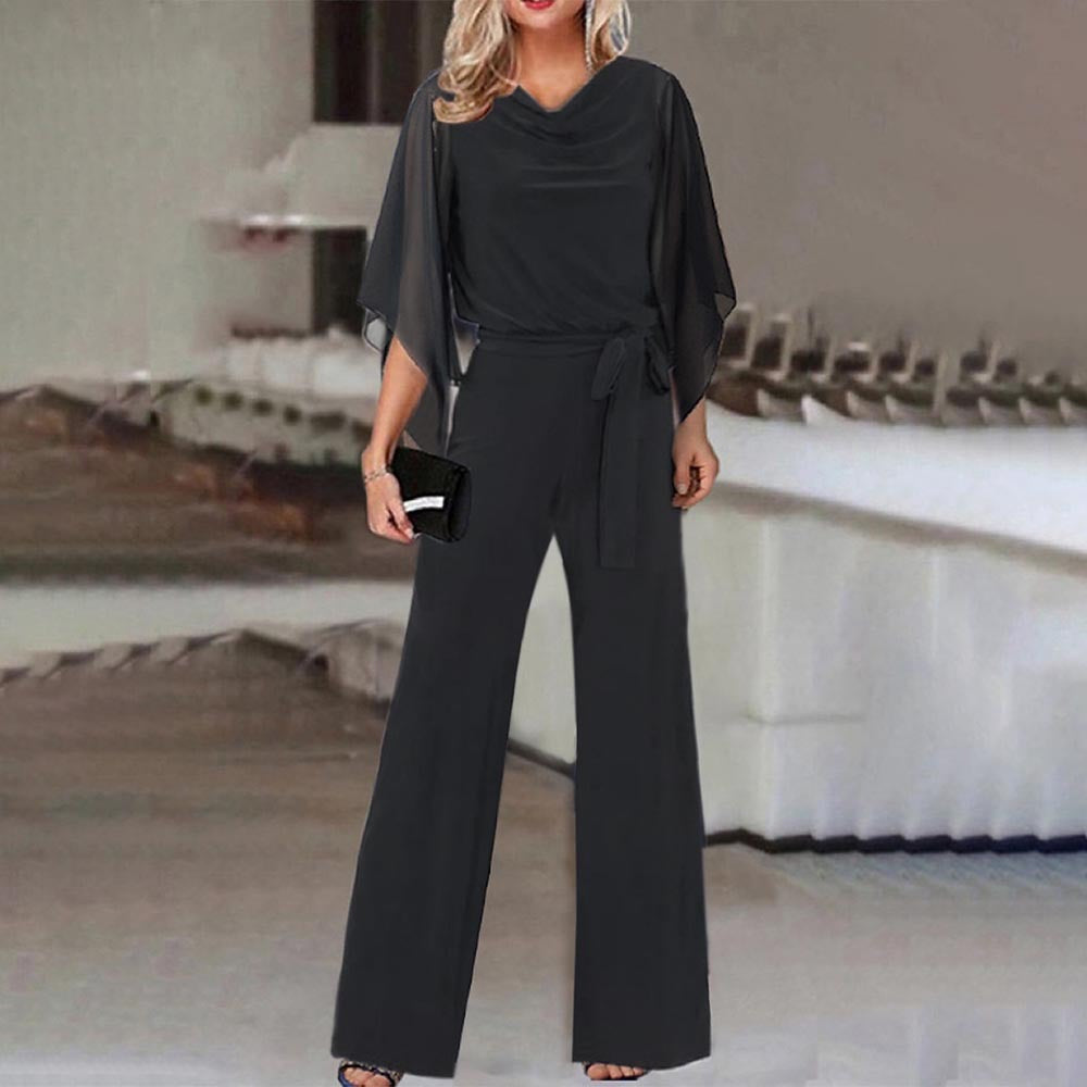 Dame Elegant Bredbenet Jumpsuit Stilla