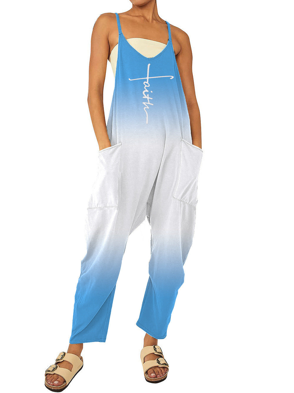 Dame jumpsuit med unikt grafikdesign Stilla