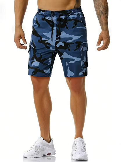 Herrer Cargo-Shorts med praktiske sidelommer og elastisk talje Stilla