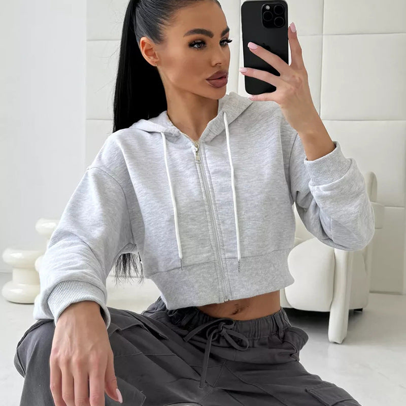 Dame cropped hættetrøje Stilla