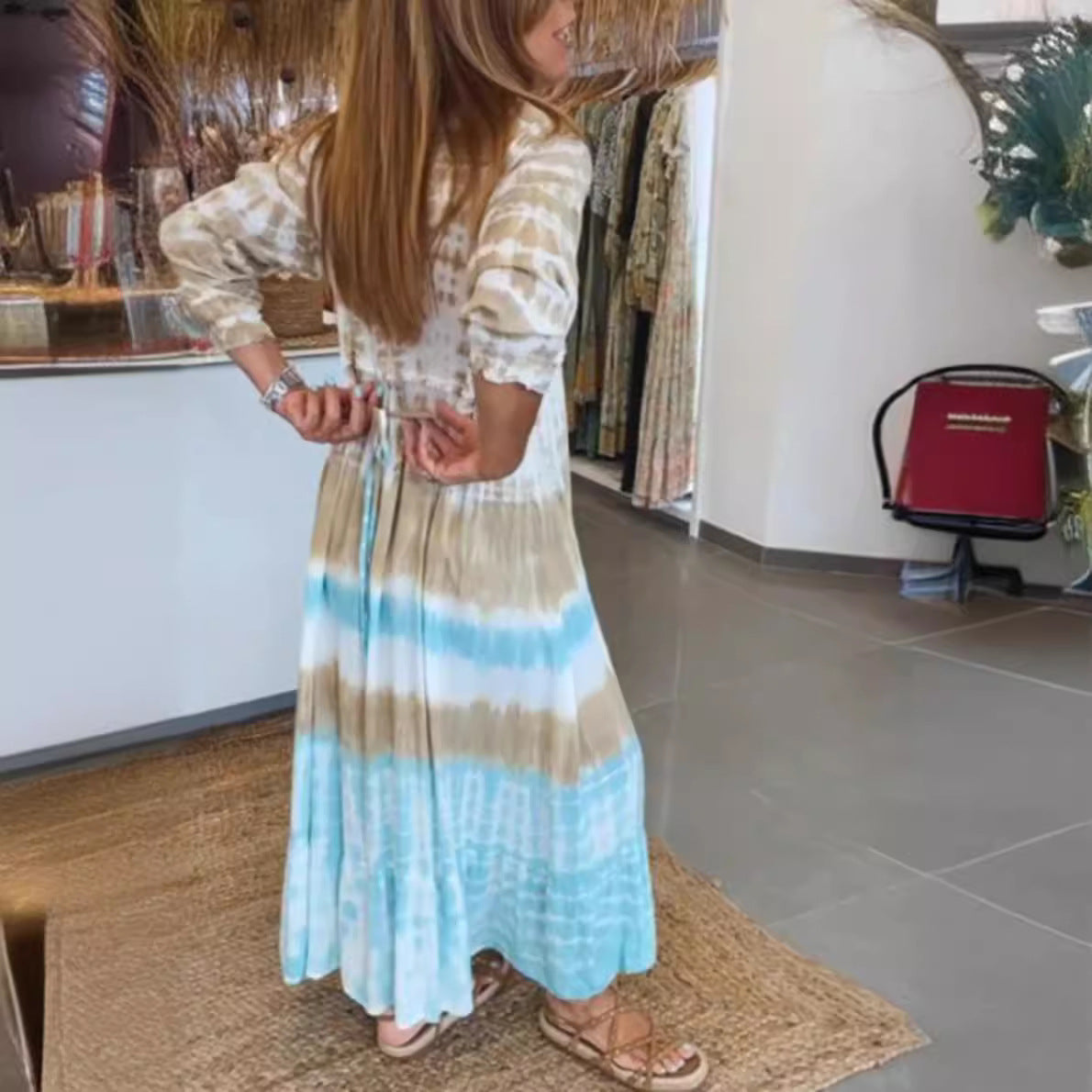 Dame afslappet strandkjole Stilla