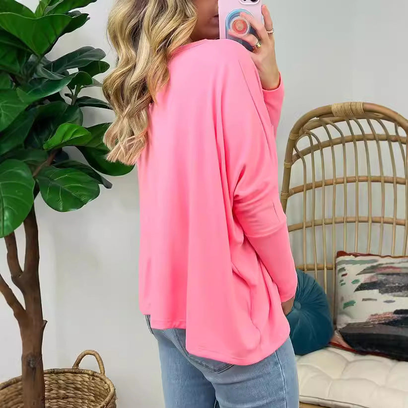 Dame afslappet oversized skjorte med lommer Stilla