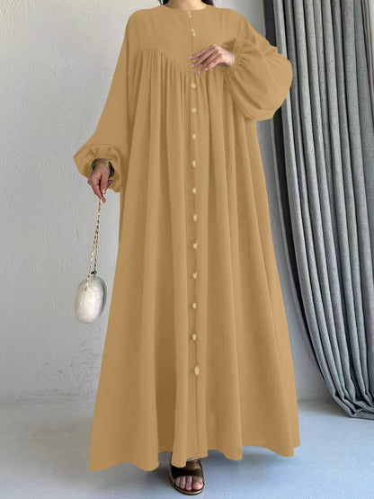 Dame Maxi-silhuet kjoler med knapdetaljer og feminint snit Stilla