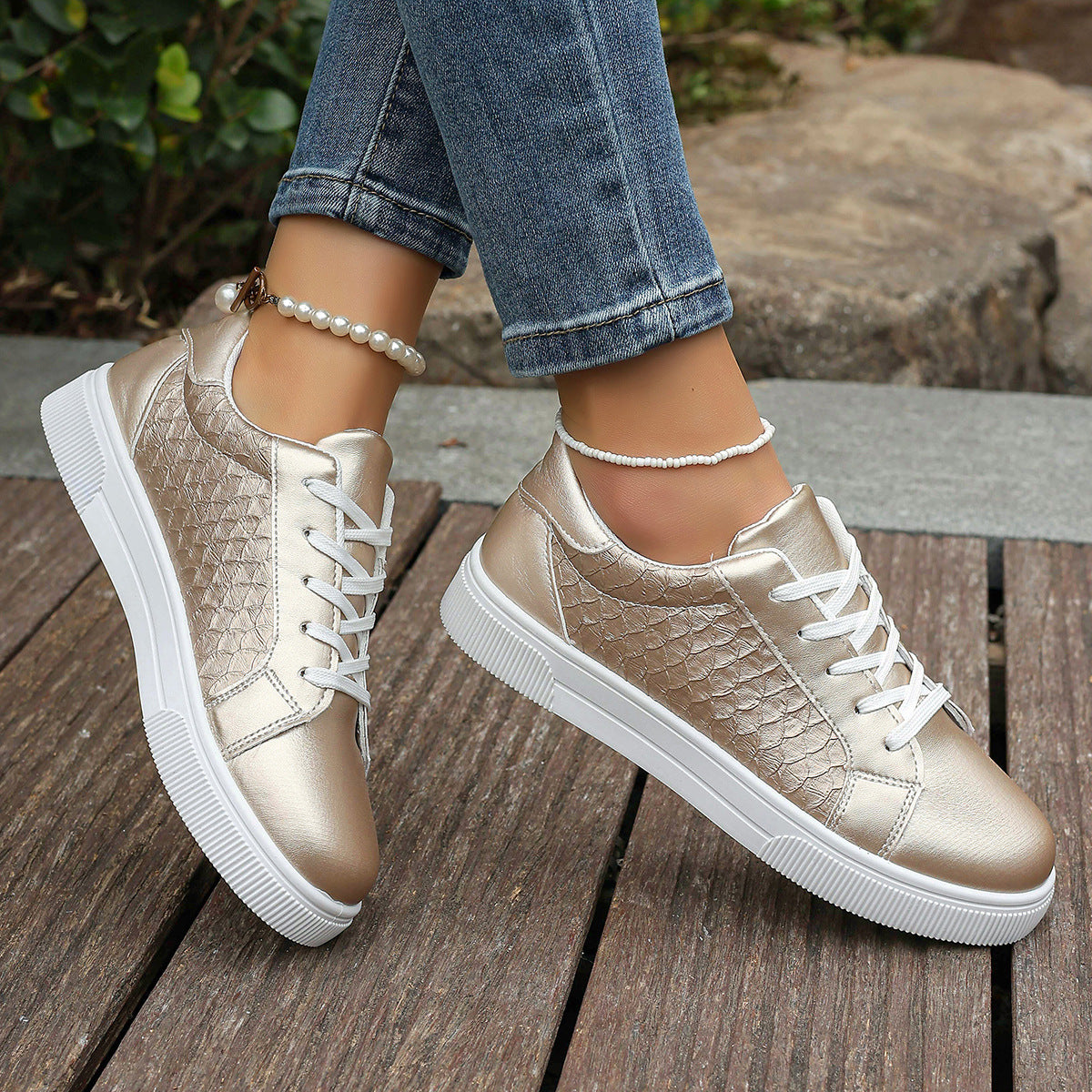 Dame fritidstøj sneakers med struktureret design Stilla