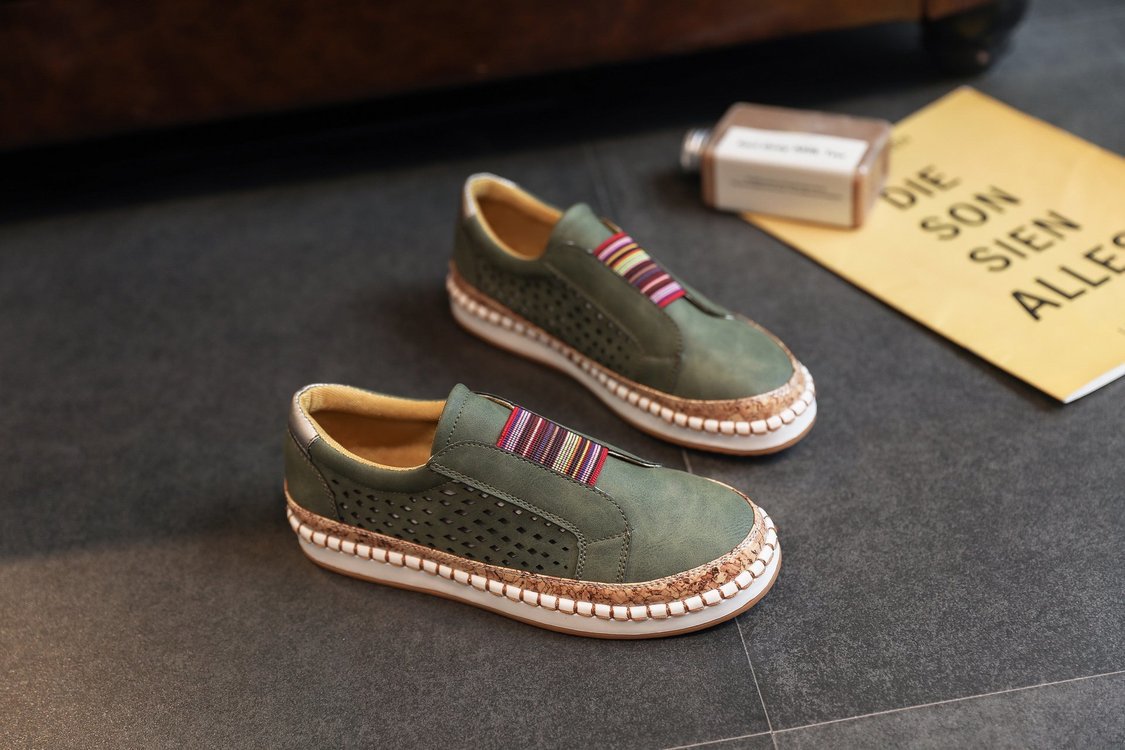 Dame Komfortable Slip-On Sneakers med åndbart overtøj og moderigtigt design Stilla