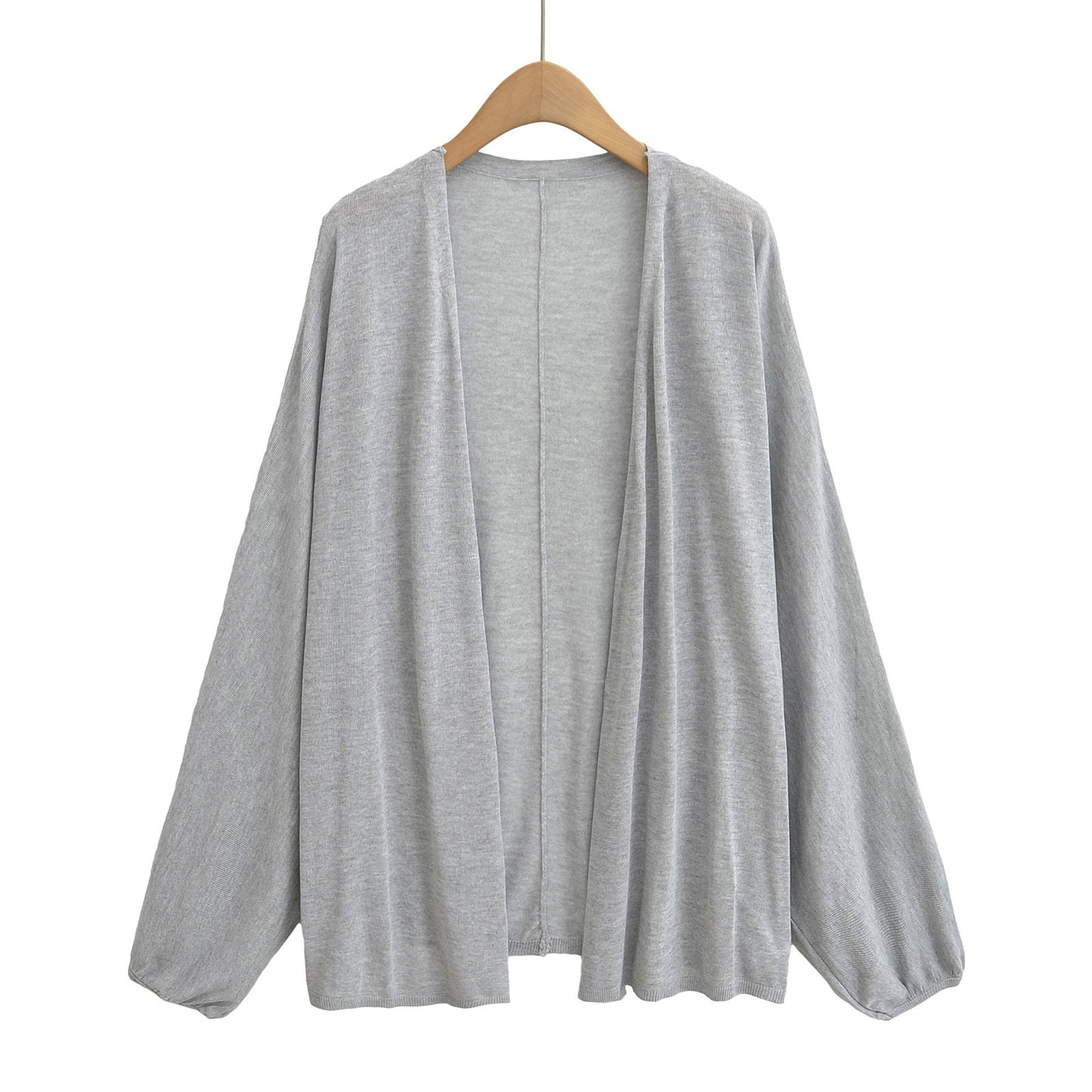 Dame afslappet cardigan i blød bomuldsblanding med elegant pasform og vidt skårne ærmer Stilla