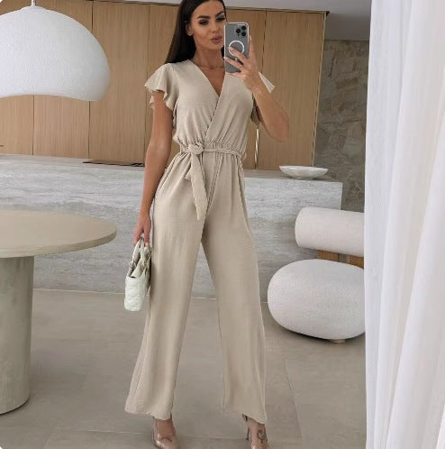 Dame Elegant Flæseudskæring Jumpsuit Stilla