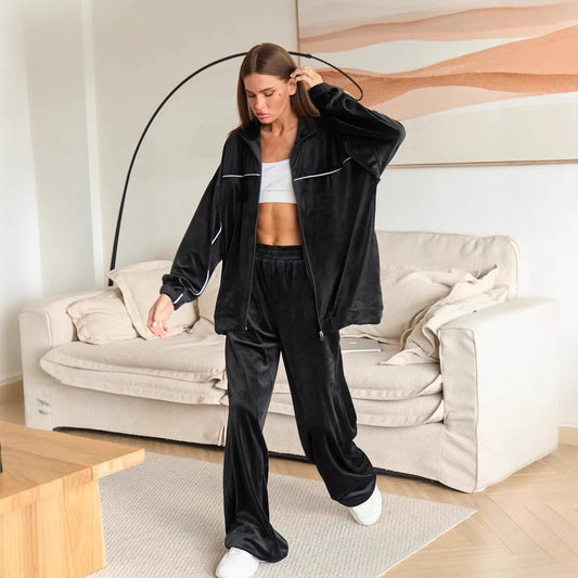 Dame afslappet fleecejakke med høj krave Stilla