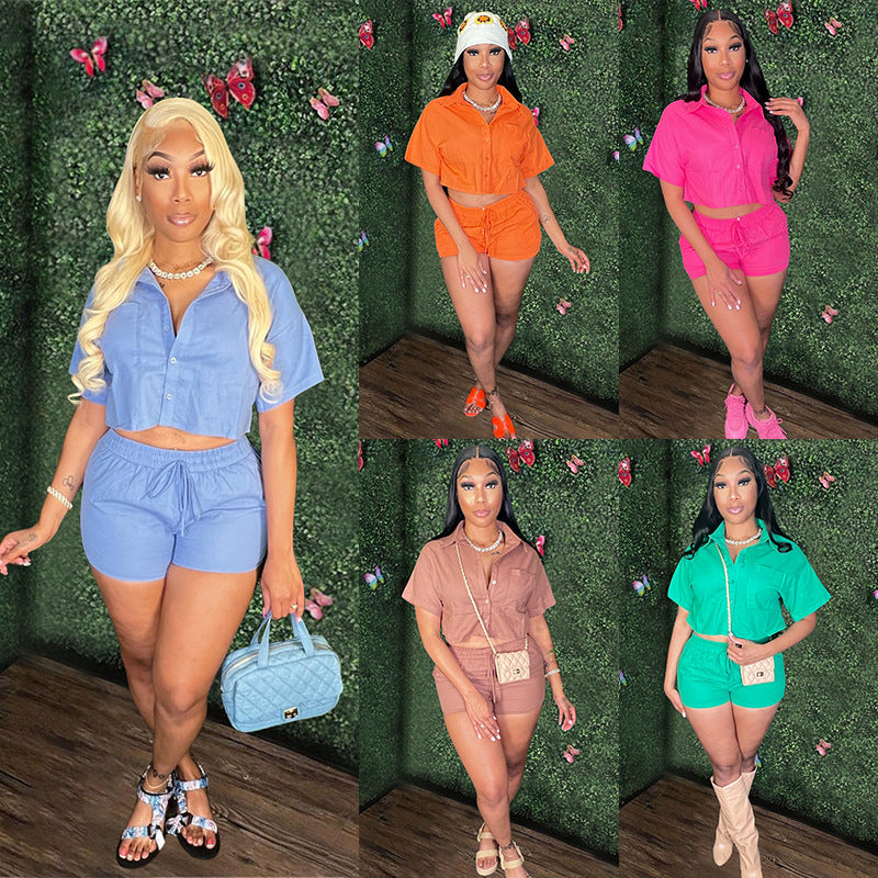 Dame afslappet kortærmet sæt Stilla