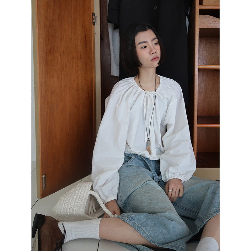 Dame afslappet fritids-skjortejakke med let materiale og elegant ståkrave Stilla