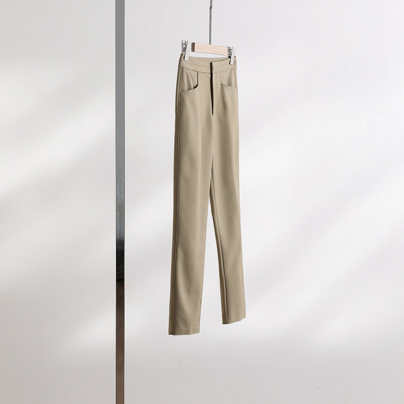 Dame elegant høj talje bukser med et moderigtigt snit og praktiske lommer Stilla