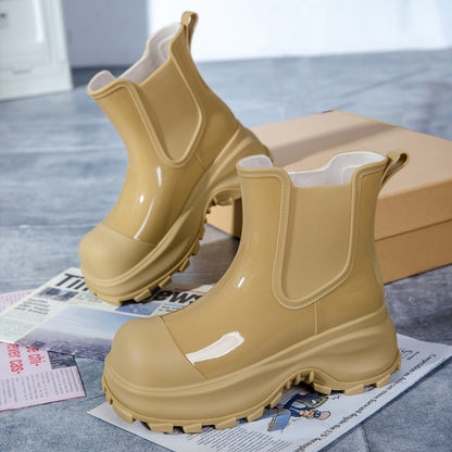 Dame stilige gummistøvler med skridsikker sål og elastiske indsatser Stilla