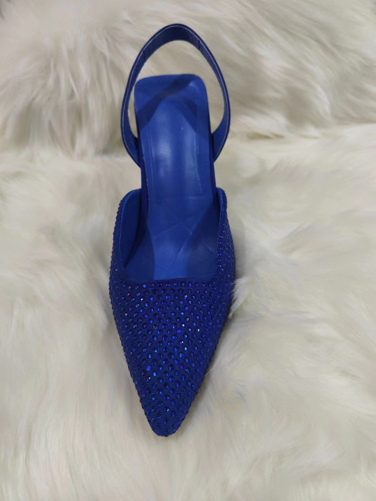 Dame Slingback Pumps med funklende strassapplikationer Stilla