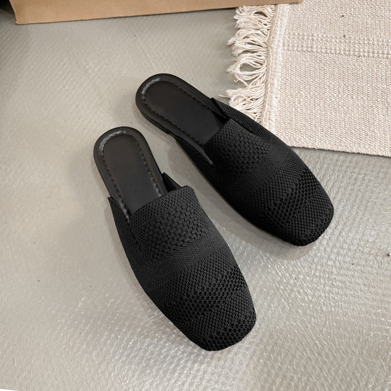 Dame åbne pantoletten med åndbart mesh-overmateriale og fleksibel sål Stilla