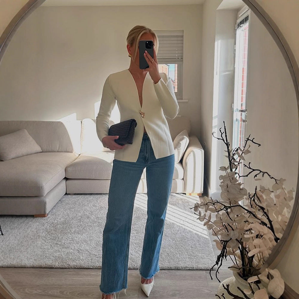 Dame elegant cardigan i højkvalitets viskose Stilla