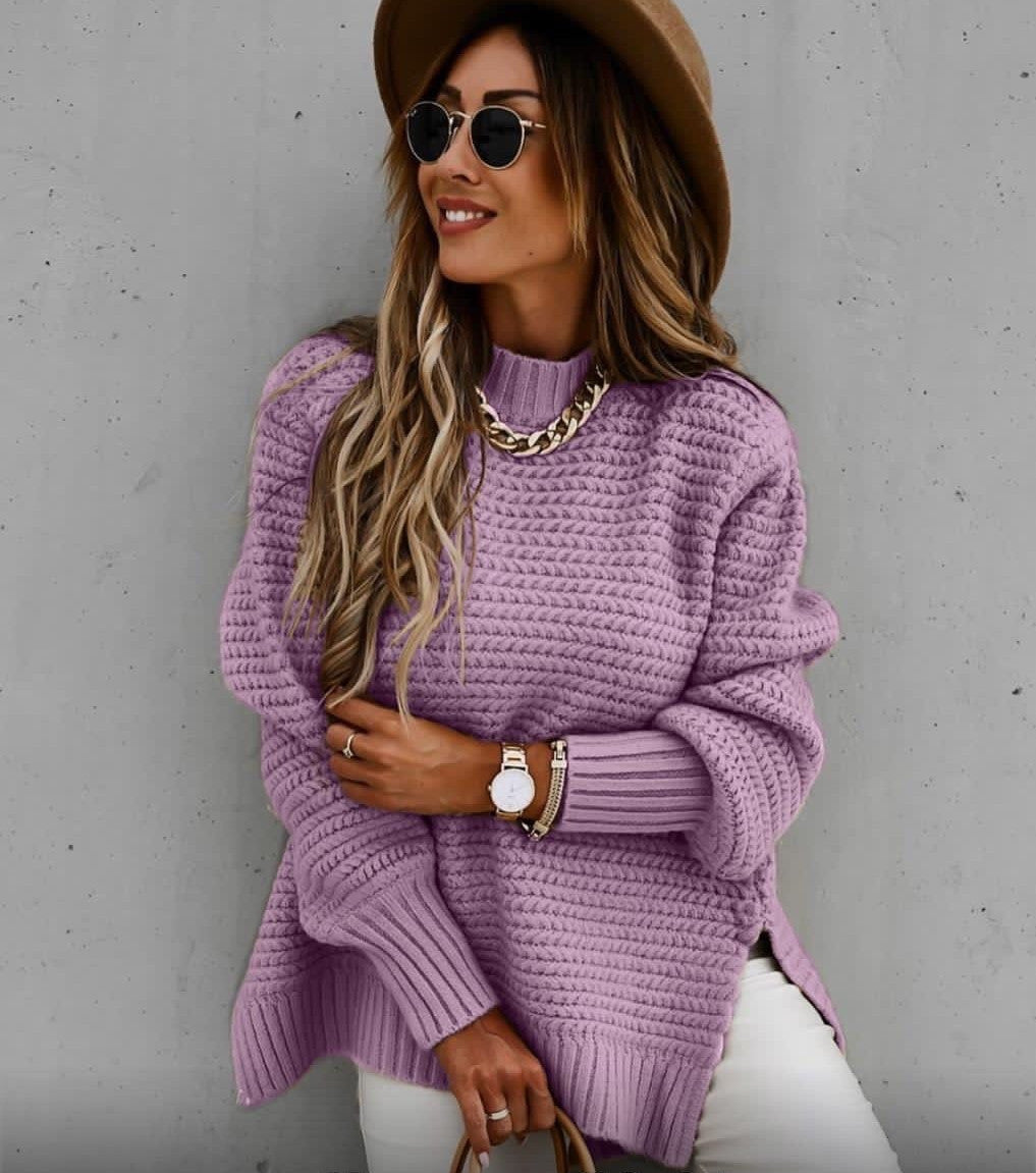 Dame sweater med struktureret design og moderigtig oversized-snit Stilla