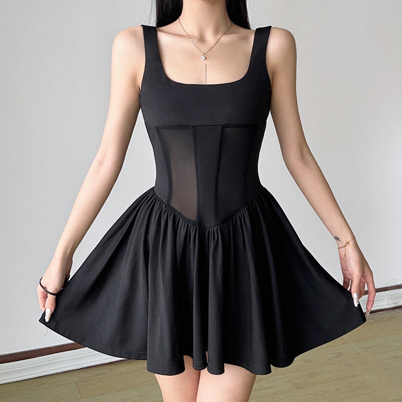 Dame A-linje kjole med tanktop-lignende udskæring og sensuel taljeområde Stilla