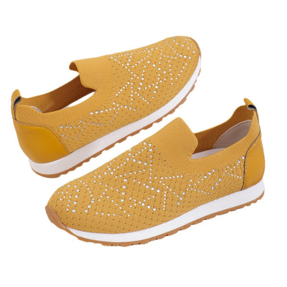Dame Slip-On Sneakers med glitrende strikdesign Stilla