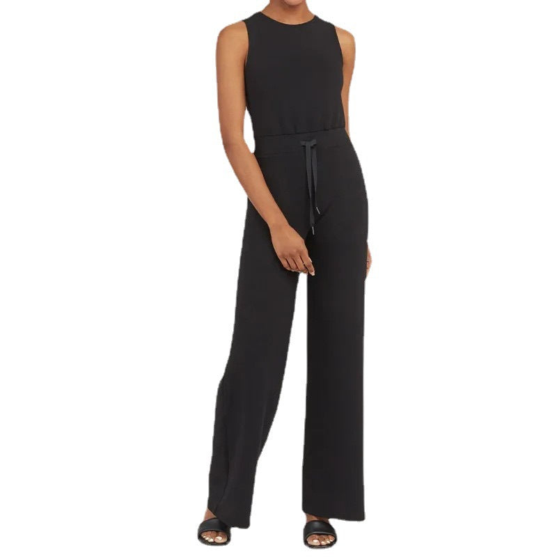 Dame Elegant Jumpsuit med bredt ben og taljestrop Stilla