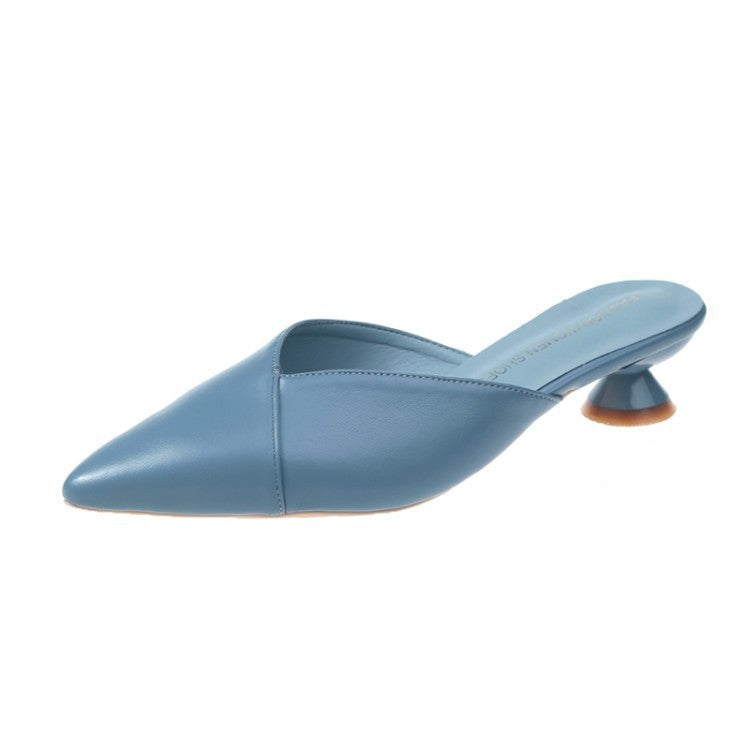 Dame Elegante Slingback-sandaler med spids form og komfortabel blokhæl Stilla