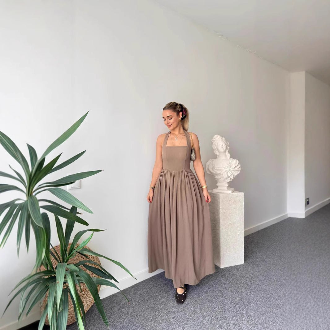 Dame Elegant A-linje Maxikjole Stilla