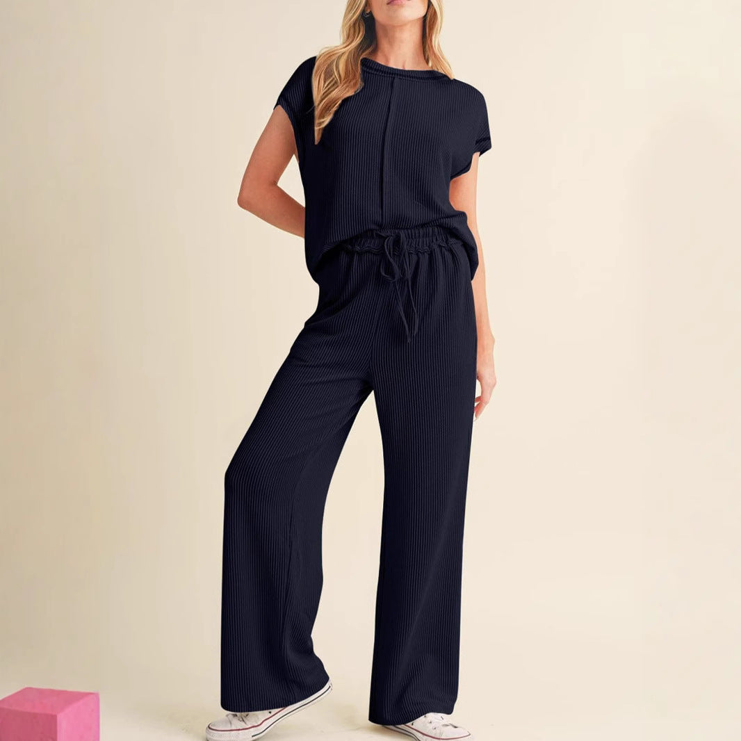 Dame afslappet lounge-sæt med elastisk talje og løstsiddende overdel Stilla