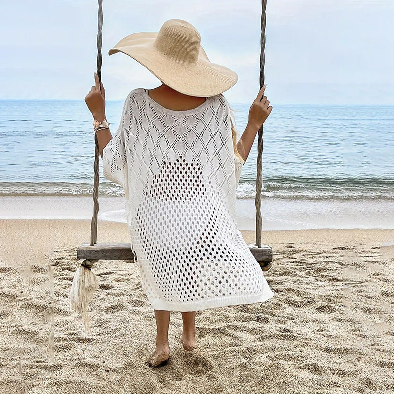 Dame Elegant Hæklet Badedragt Overtræk Stilla