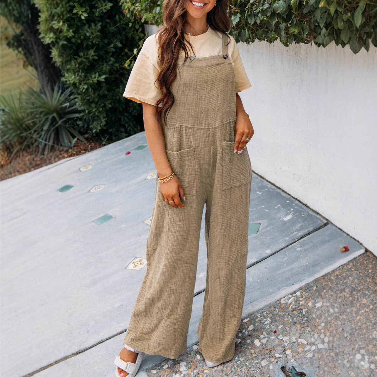 Dame Casual Jumpsuit med lommer og justerbare stropper Stiila