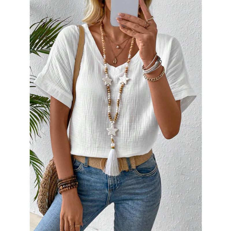 Dame afslappet perfekt Basic T-shirt Stilla