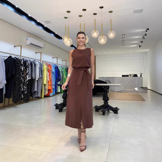 Dame Chic Bindebælte Jumpsuit Stilla