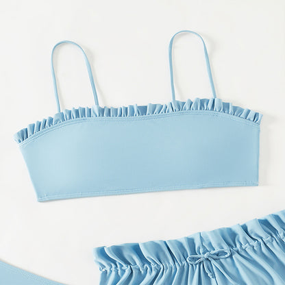 Dame Volant Bandeau Badetøj Sæt Stilla