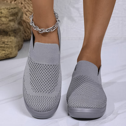 Dame Åndbare Slip-On Sneakers lavet af strækbart materiale Stilla