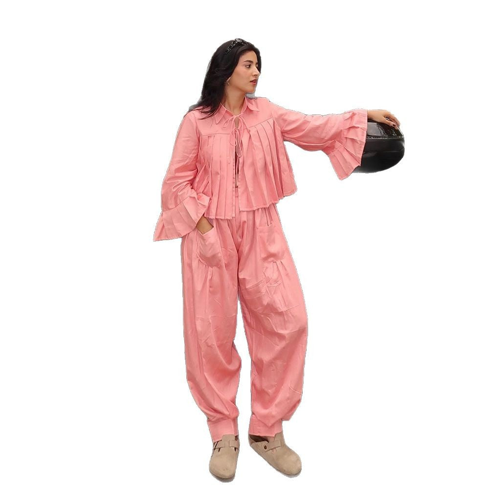 Dame afslappede harem bukser med elastisk talje og praktiske lommer Stilla