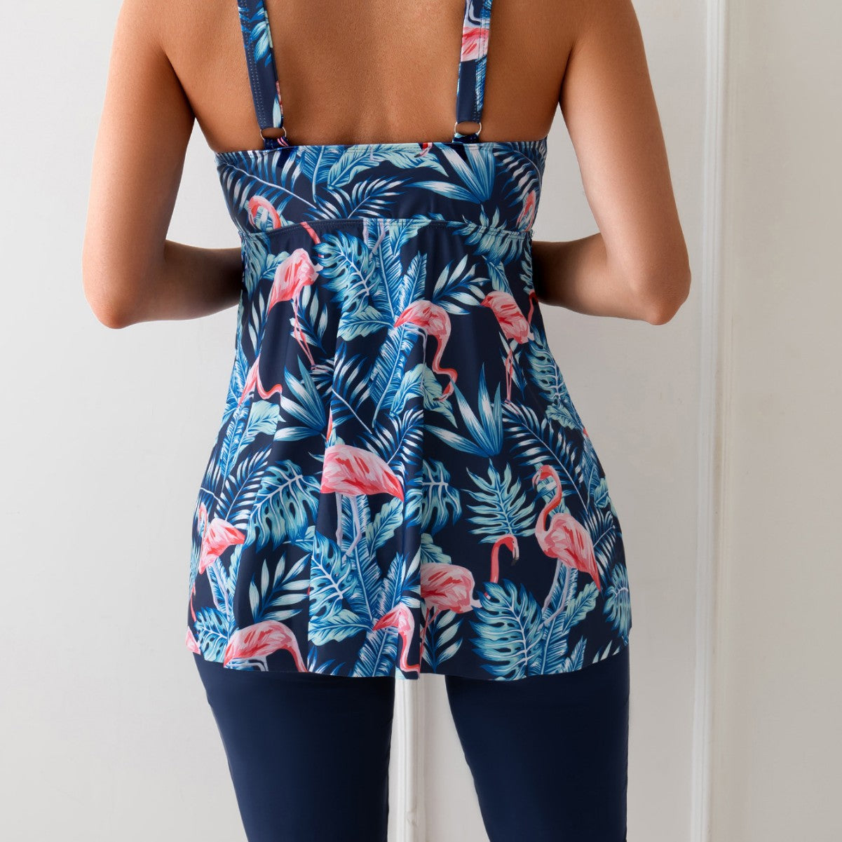 Dame A-linje badedragt kjole med matchende cykelshorts Stilla