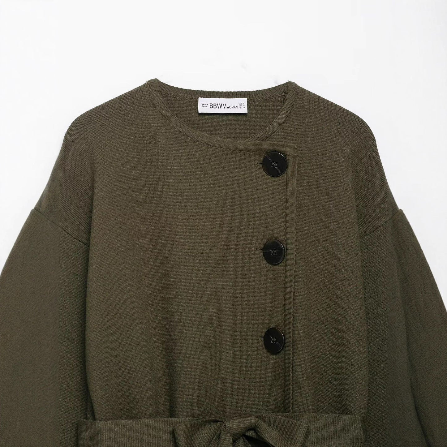 Dame afslappet cardigan med bælte og elegante knapdetaljer Stilla