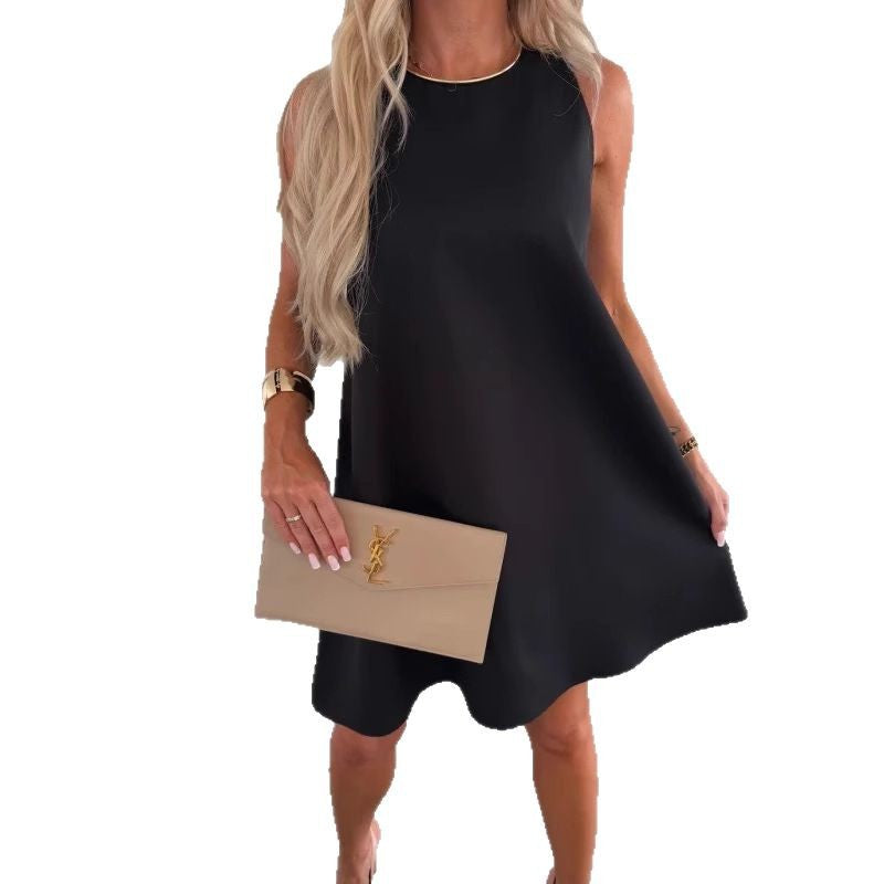 Dame A-linie kjole lavet af flydende materiale Stilla