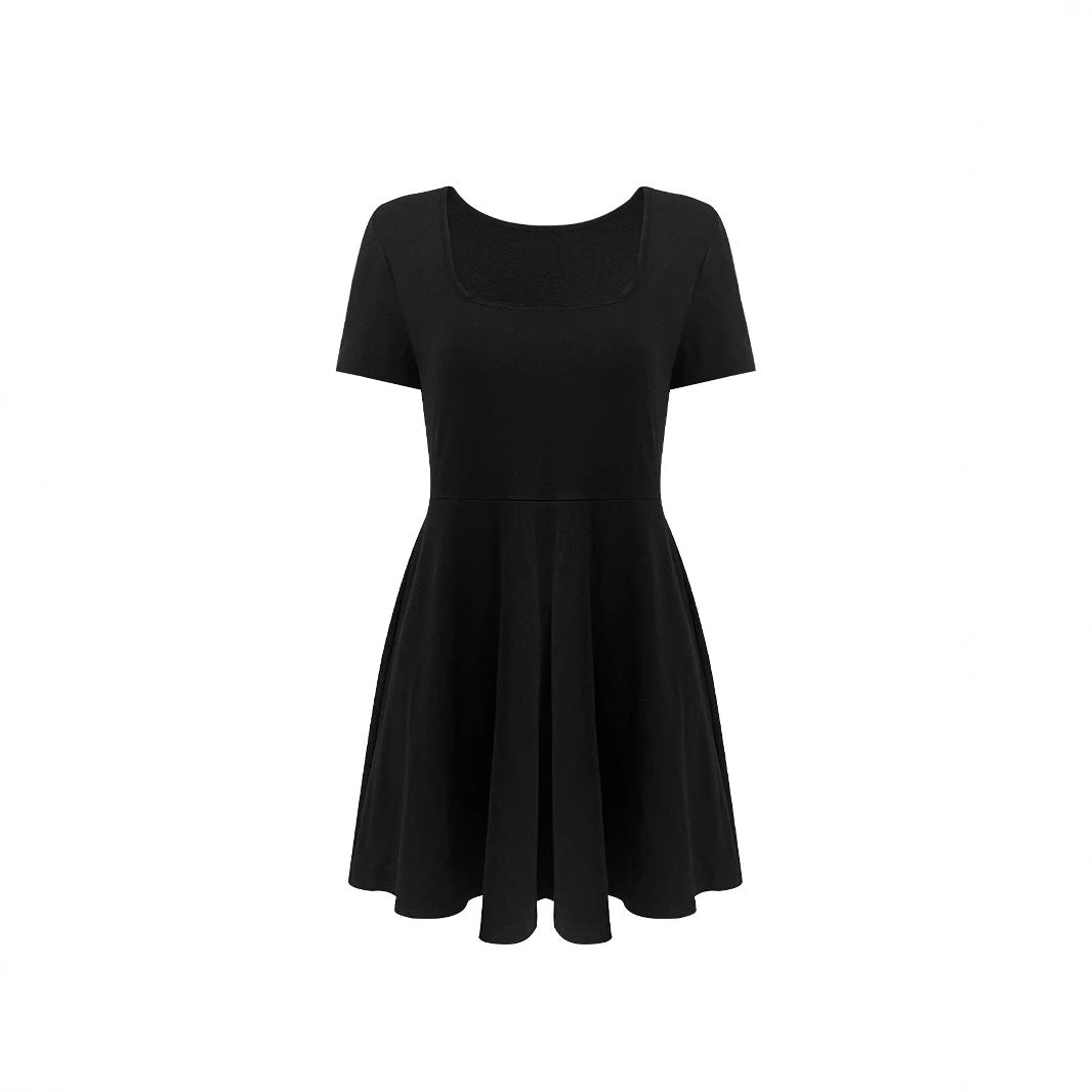 Dame A-linje svingkjole med firkantet udskæring Stilla