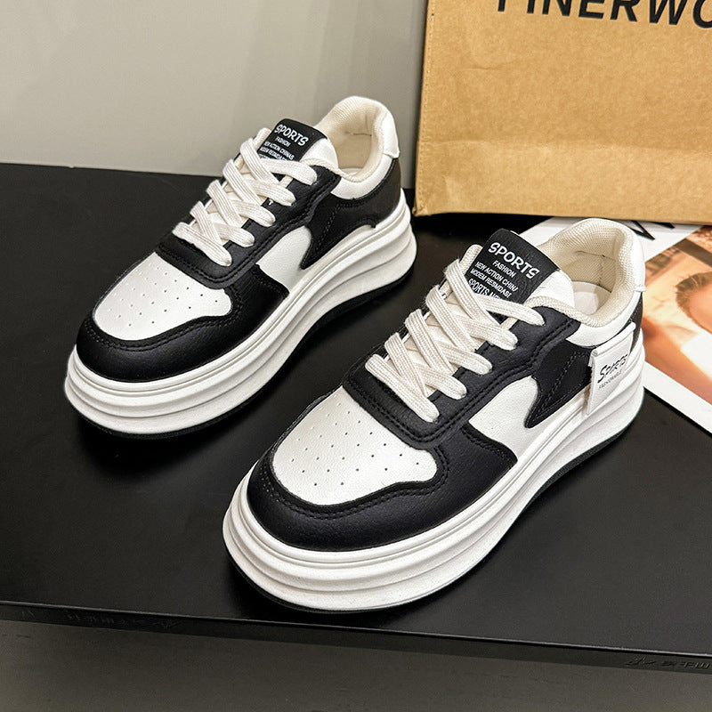 Dame Sporty Platform Sneakers med åndbart overfladestruktur og struktureret sål Stilla
