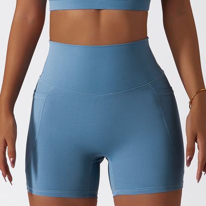 Stilla | Ice Silk Nude Feel Sport Shorts Hurtigttørrende Slim Yoga Bukser