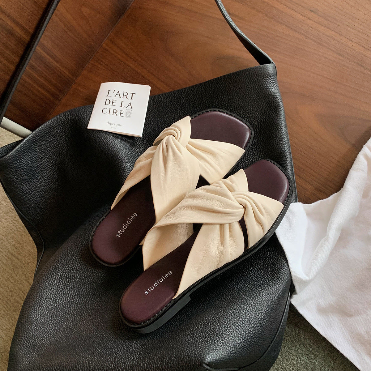 Dame Elegant Knyttede Slide Sandaler Stilla