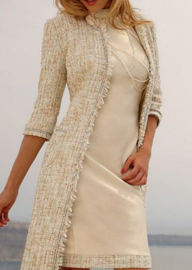 Dame Elegant Cardigan med frynser og smal silhuet Stilla