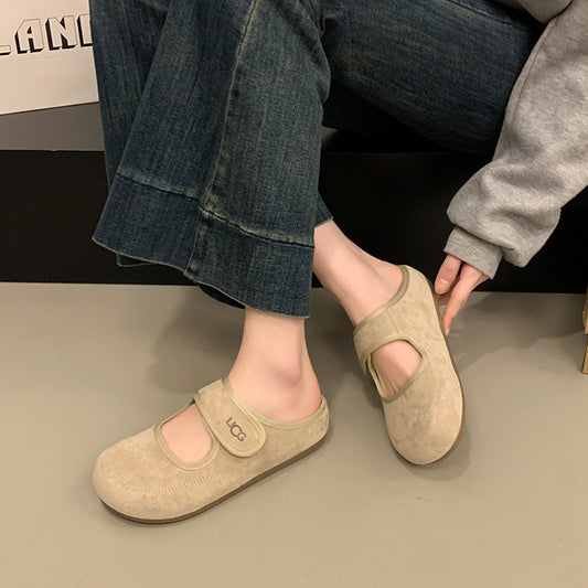 Dame hjemmesko med justerbar velcro og blødt overmateriale Stilla