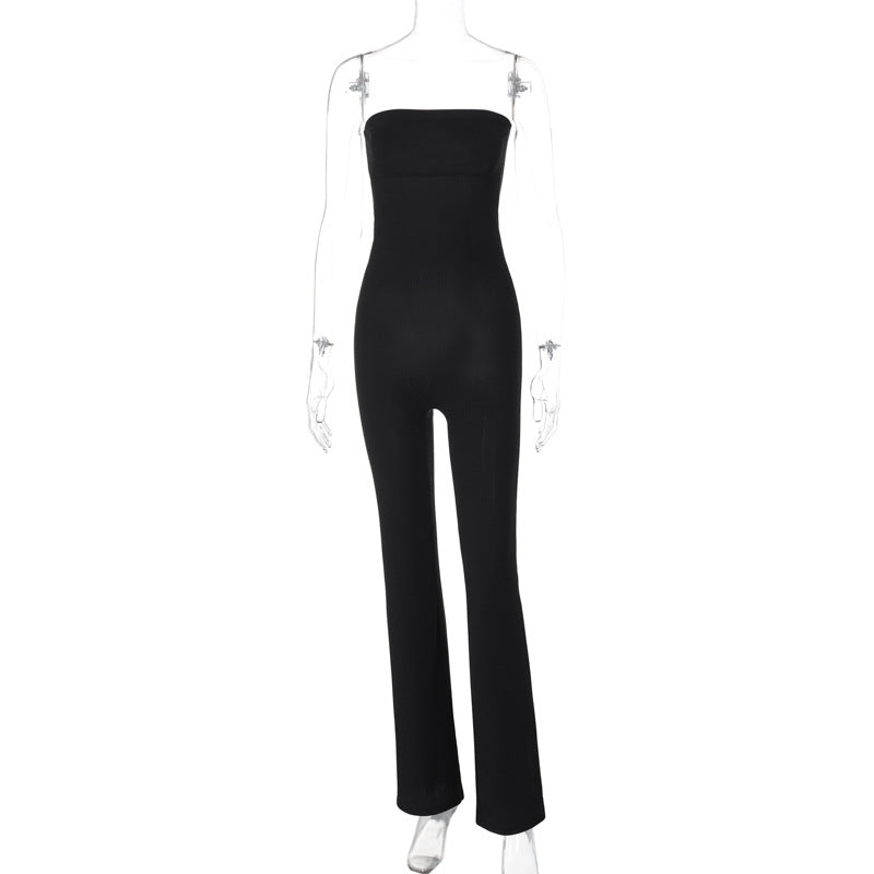 Dame Elegant Jumpsuit med smalle stropper og figursyet skæring Stilla