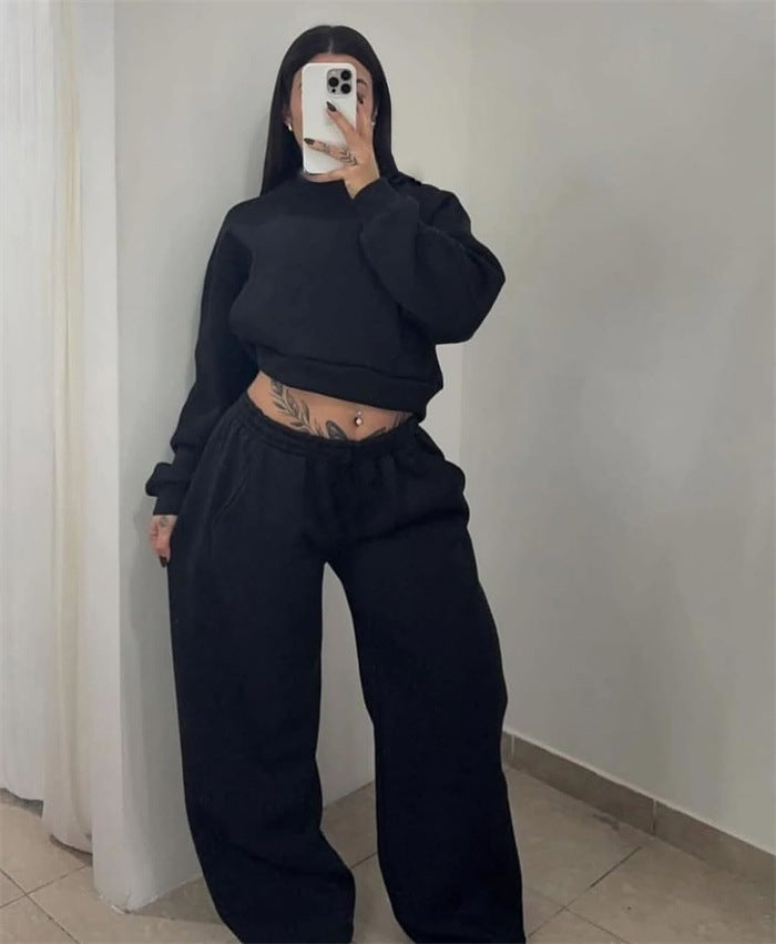 Dame afslappet oversized sweatshirt- og joggingbuksesæt Stilla