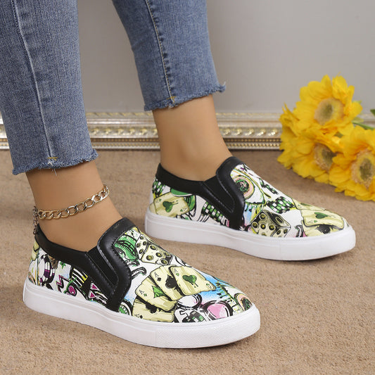 Dame Slip-On Sneakers med kreativt grafikdesign Stilla