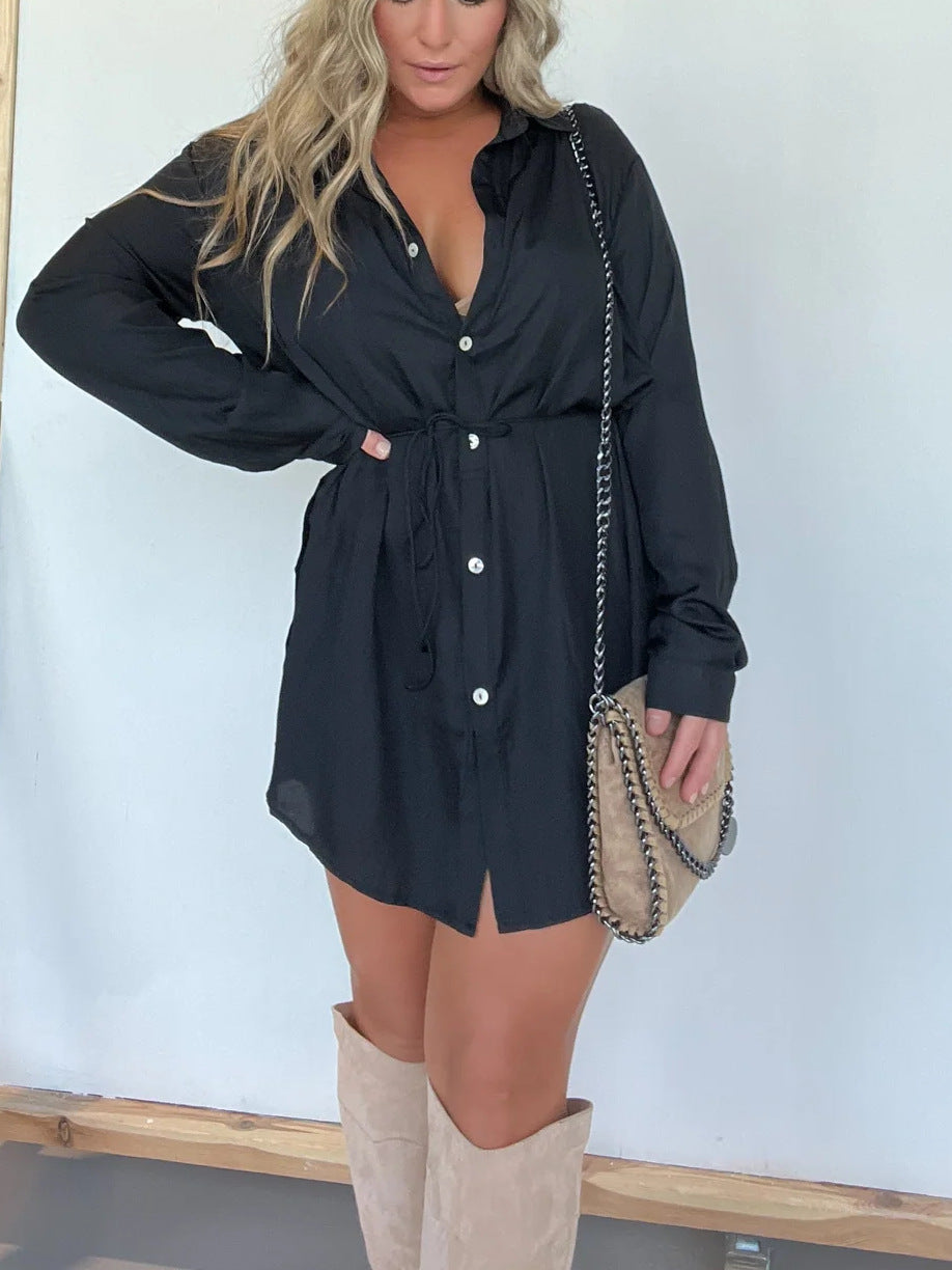 Dame denim jumpsuit med løs pasform og elegante pufærmer Stilla