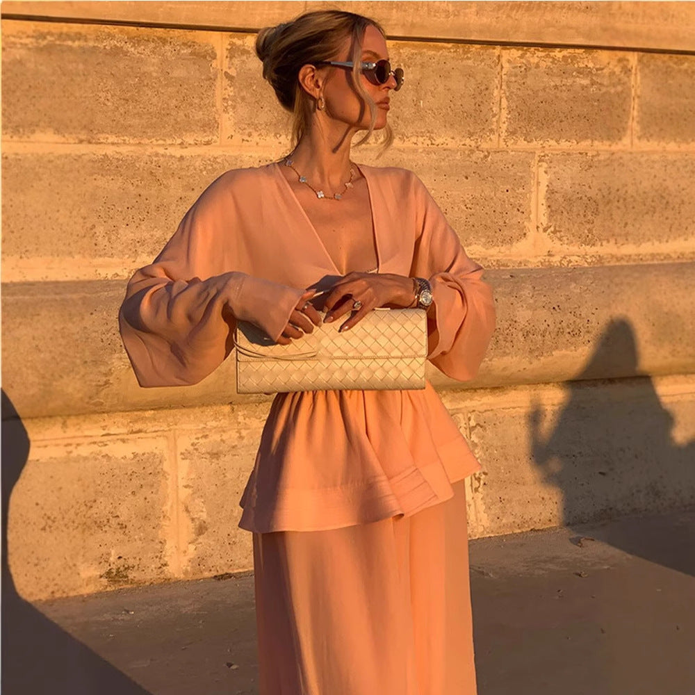 Dame elegant bluse med vidt snit og rynkedetaljer Stilla