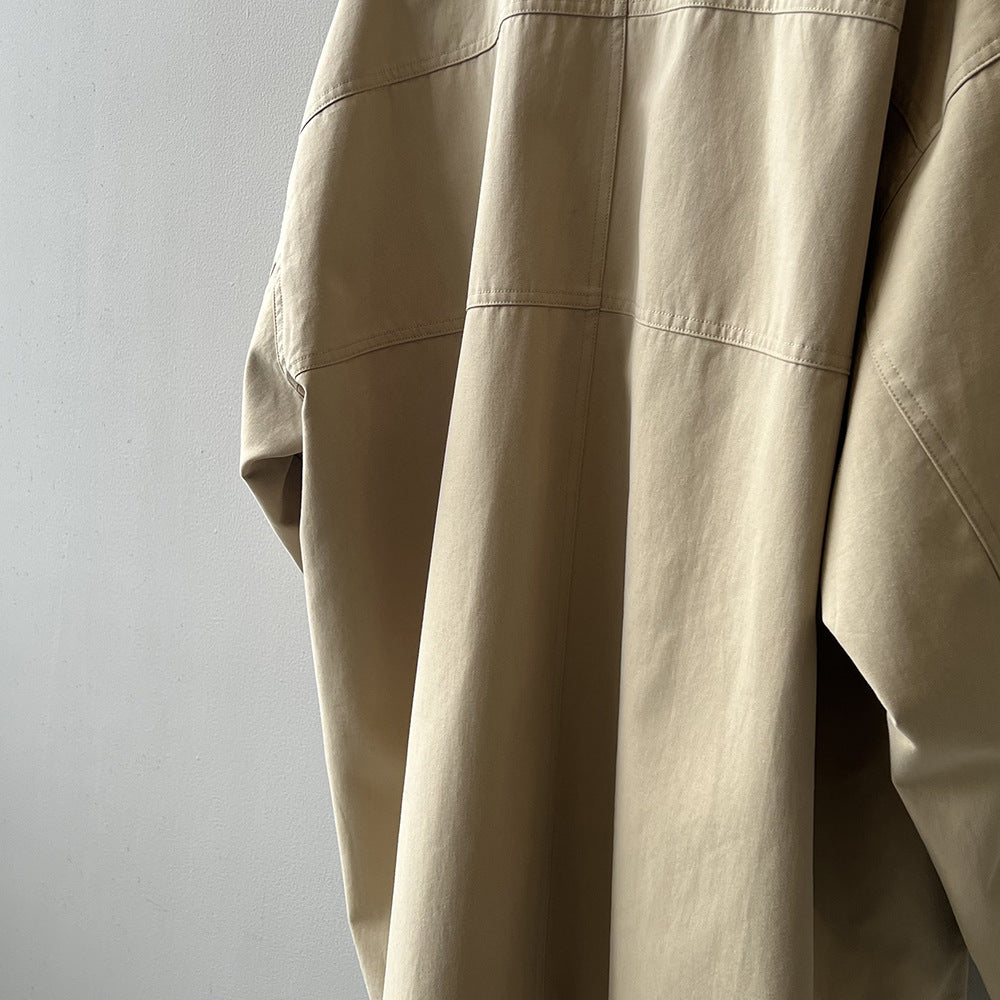 Dame afslappet oversized jakke med praktiske lommer og høj krave Stilla